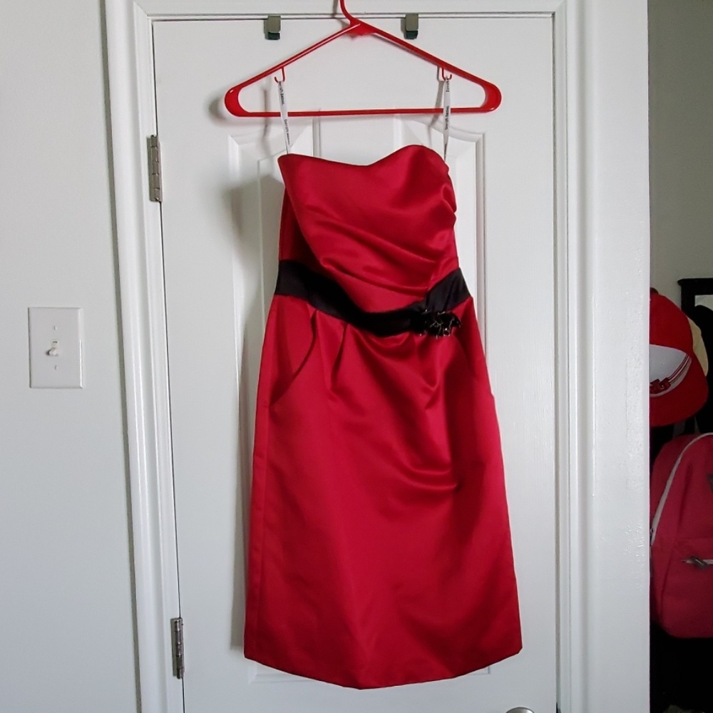 David's bridal red dress